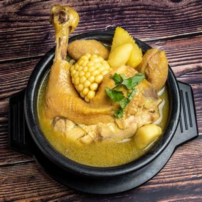  Sancocho de Gallina! A Rich and Flavorful Colombian Stew Overflowing with Aromatic Herbs and Tender Chicken Pieces.